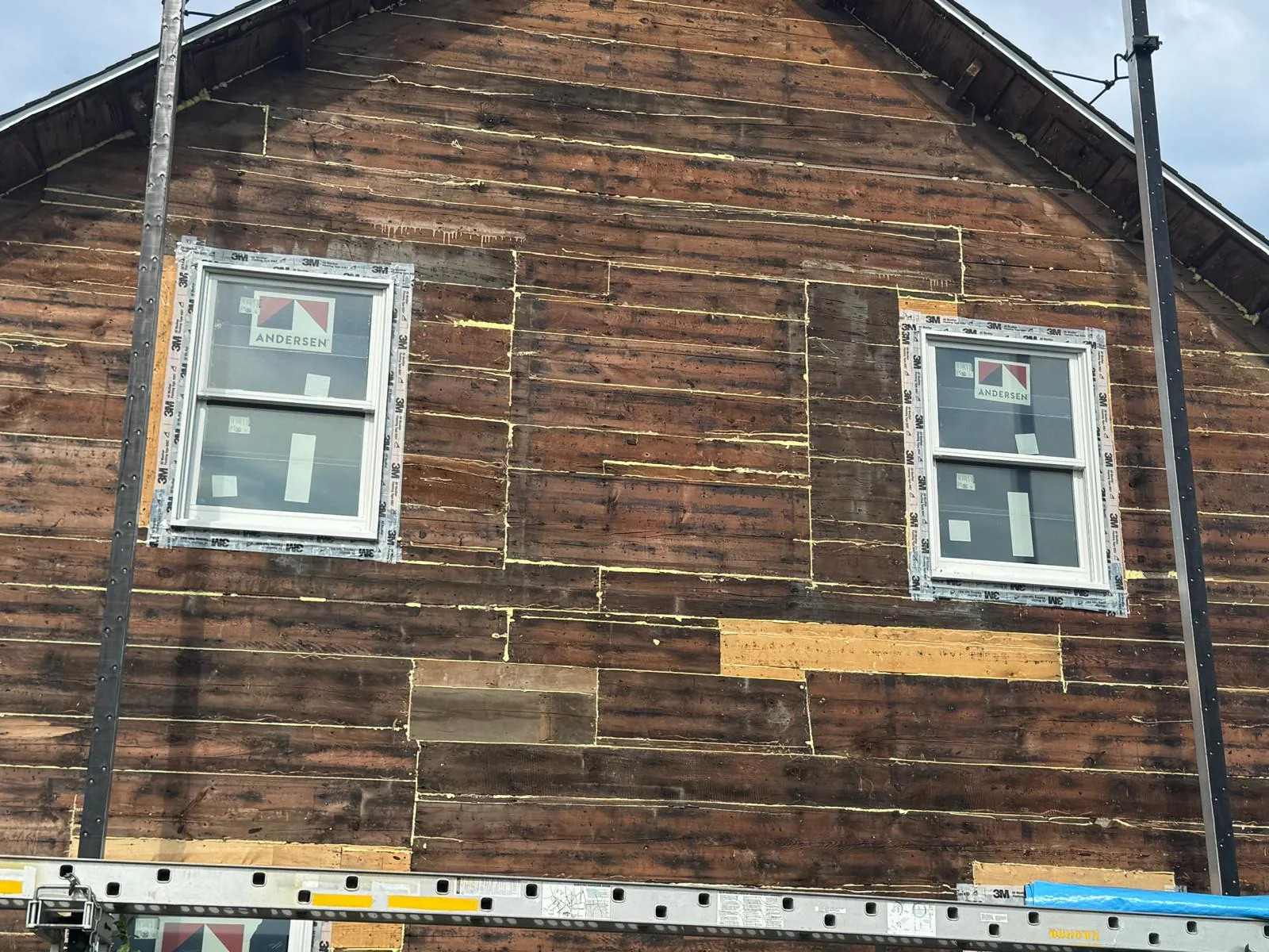 Cedar exterior renovation around new windows